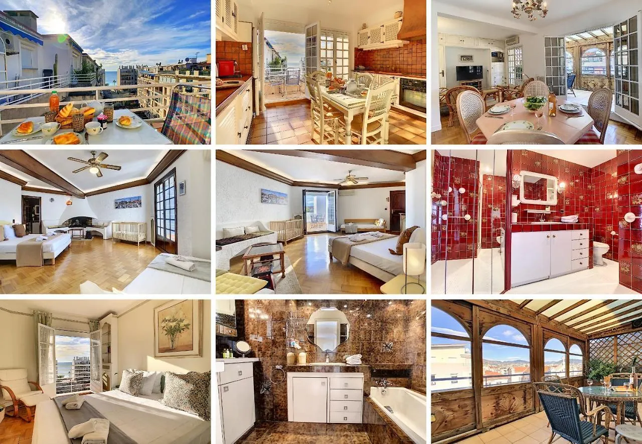 Apartament Nestor&Jeeves - Beach Cottage Terrace - Central - Very Close Sea - Top Floor Nicea